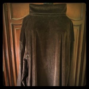 “Dark Chocolate Candy”Velour Blouse